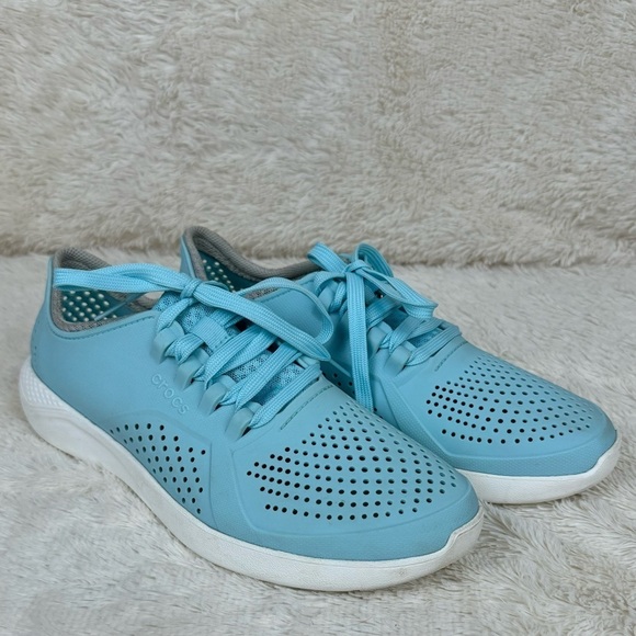 Crocs LiteRide Pacer light blue sneakers-11 - Picture 1 of 6